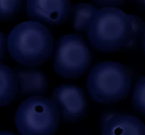 Siliconen kraal - Nacht blauw - 16mm - Rond