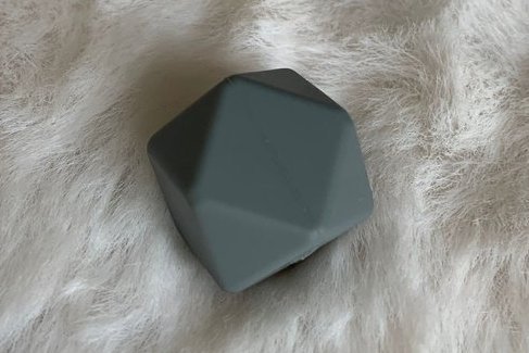 Siliconen kraal - Beton grijs - 20mm - Hexagon